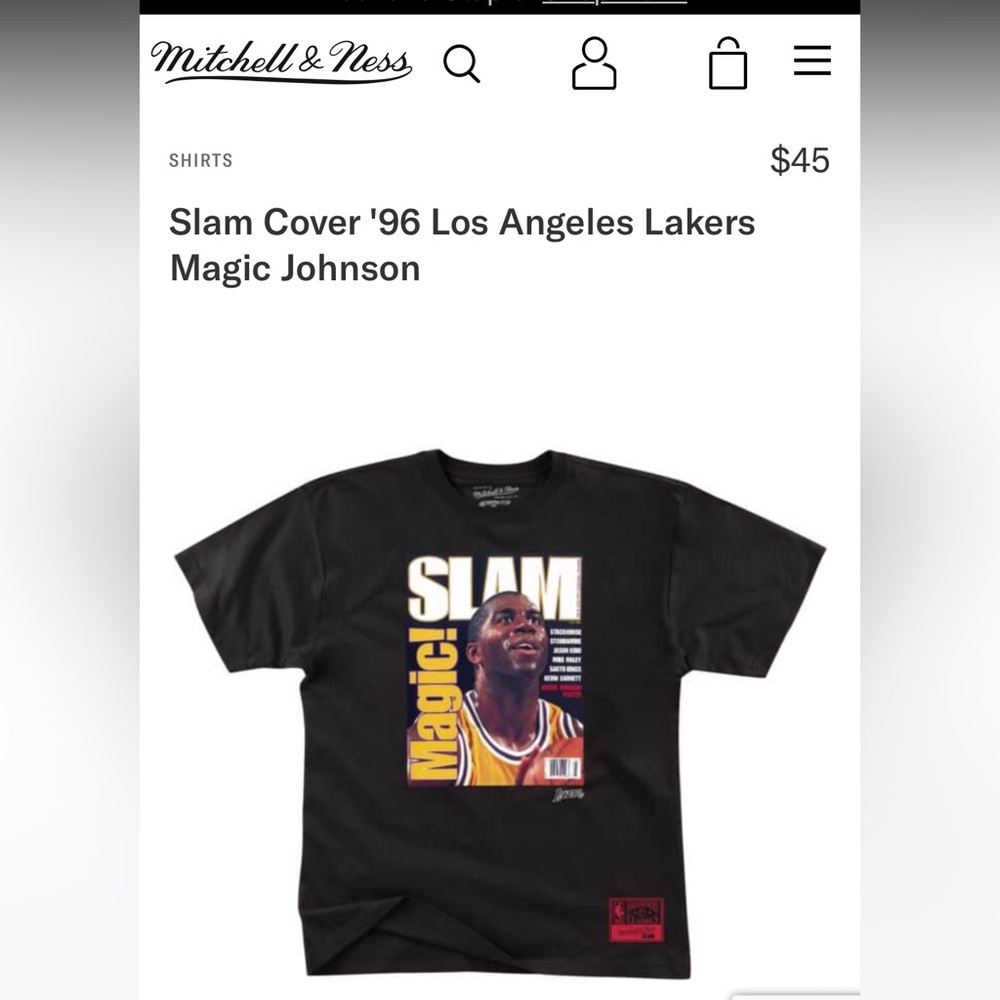 Slam Cover 96 Magic Johnson. Mitchell and ness